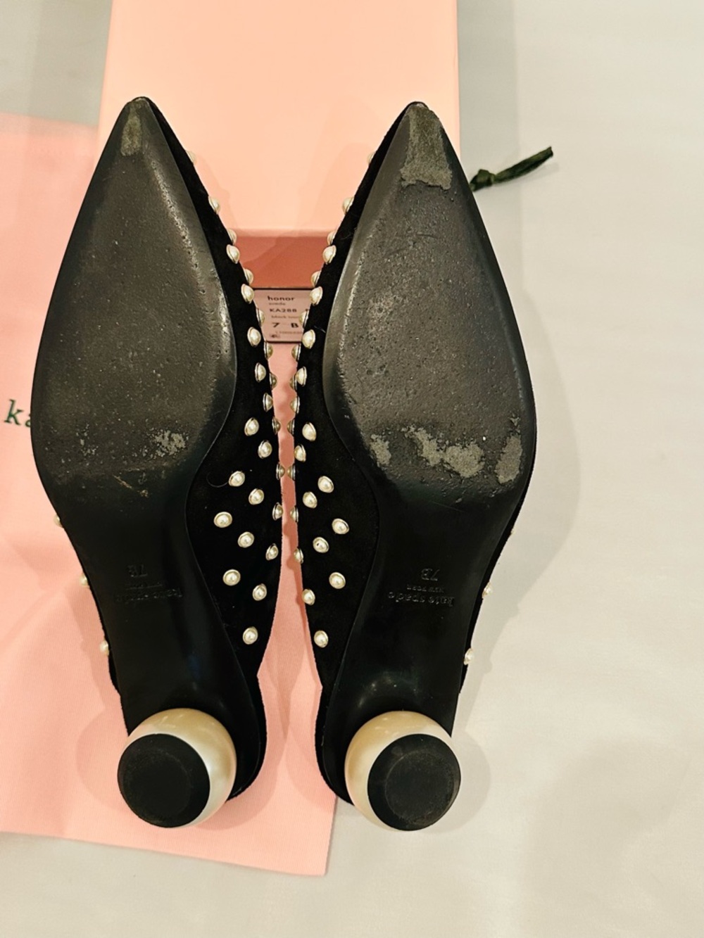 kate spade Black Pearl-Embellished Mules - Picture 6 of 6